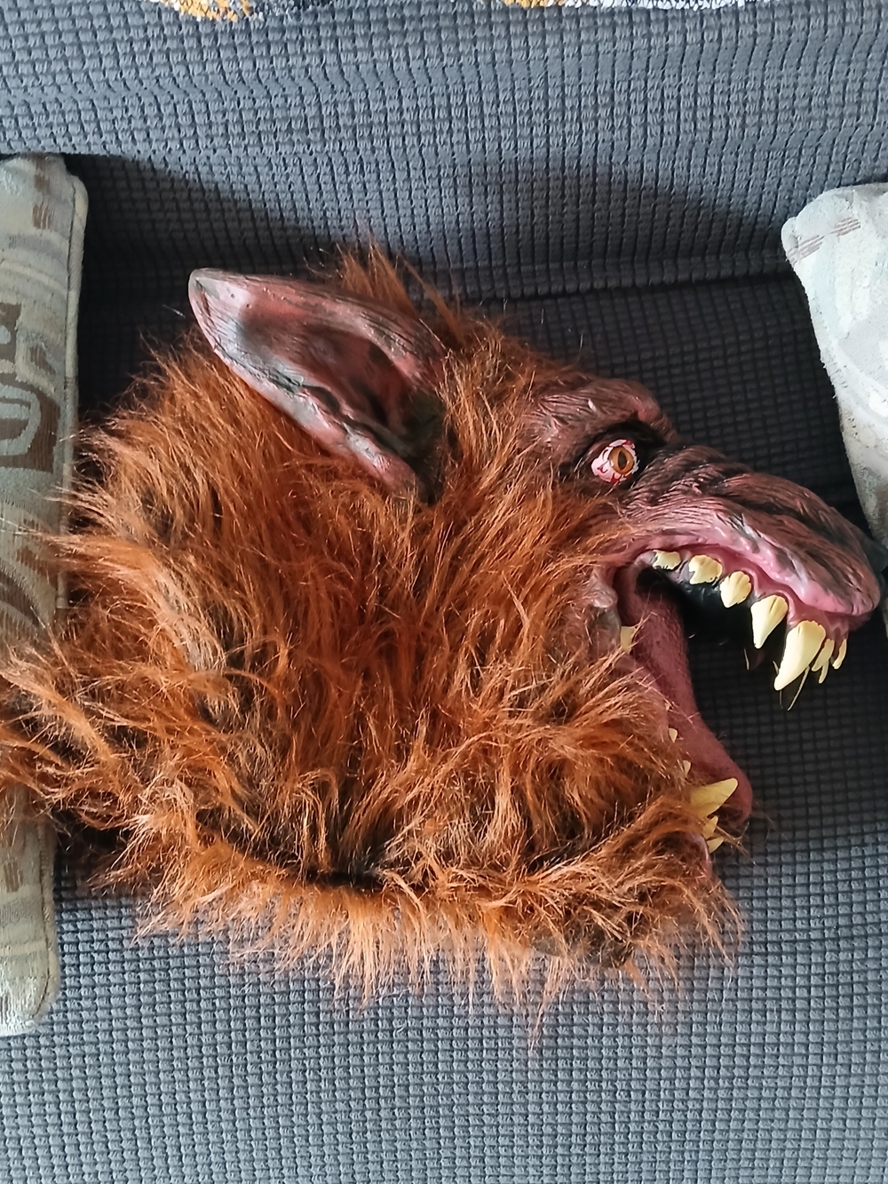Latex Large Size HORROR Cosplay Mask Hood. Large Very Good.